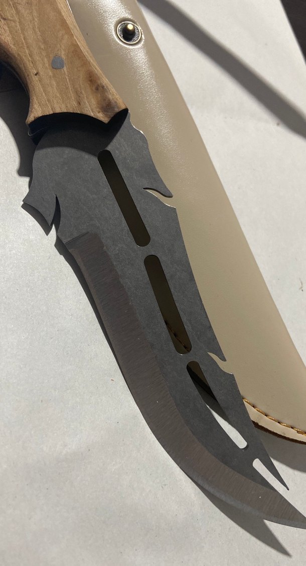 Kahverengi Ahşap Saplı Keskin Bıçak - Görsel 2