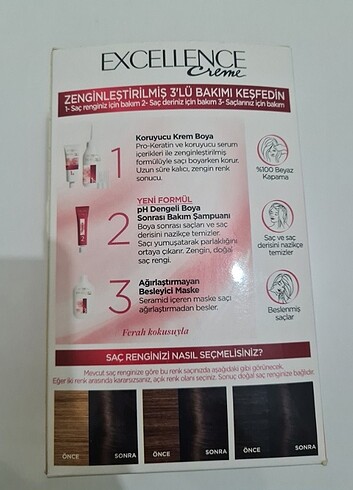  Beden L?Oréal Paris Excellence Creme Saç Boyası Koyu Kestane 3 