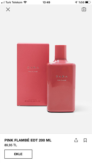 Zara Pink Flambe 200 ml