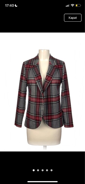 Mudo kareli blazer ceket
