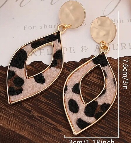 Beden Leopar küpe
