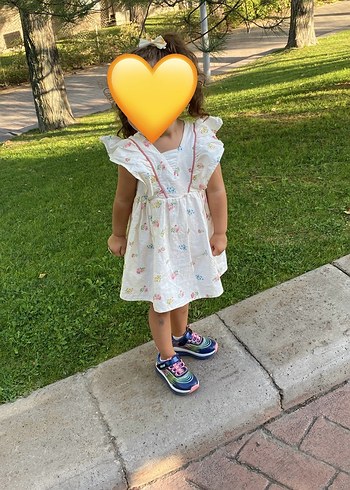 Kız Çocuk Çok Renkli Fırfırlı Elbise