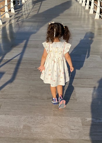 LC Waikiki Kız Çocuk Çok Renkli Fırfırlı Elbise