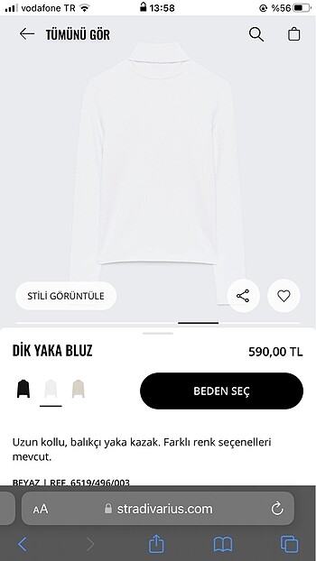 Stradivarius Stradivarius boğazlı body