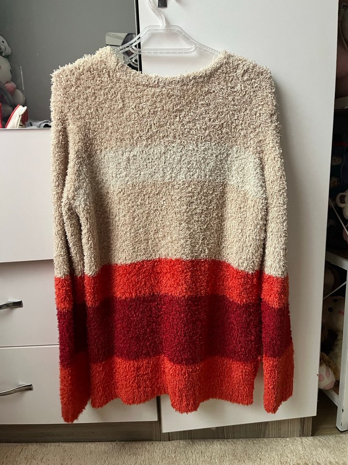 Rahat Kesim Uzun Kollu Kadın Triko Kazak - Görsel 2