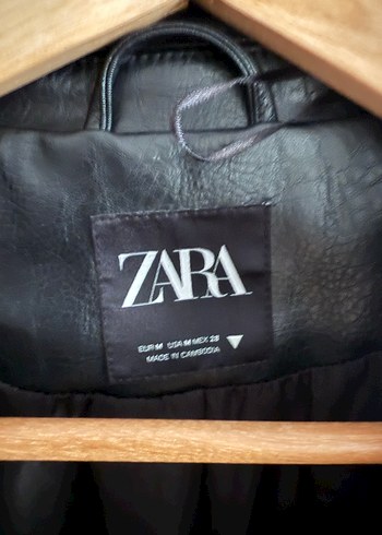 Zara Siyah Deri Kadın Ceket