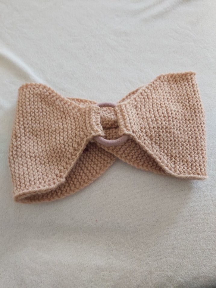 el örgüsü Nakışlı Bej Örgü Eldiven ve saç bandı - Görsel 4