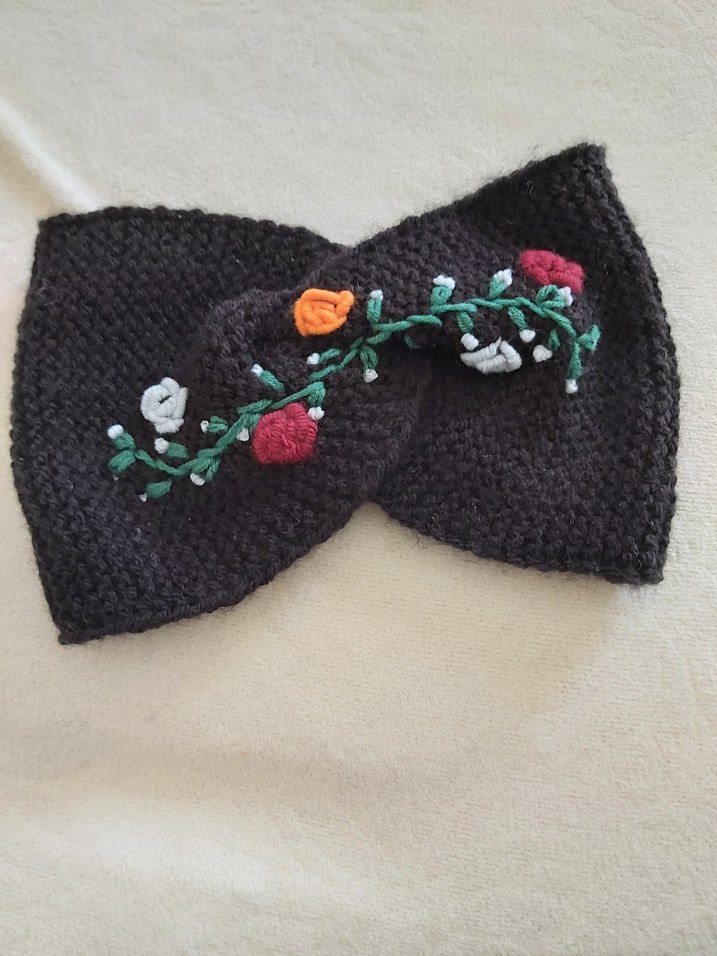 el örgüsü rokoko işlemeli Saç bandı - Görsel 2