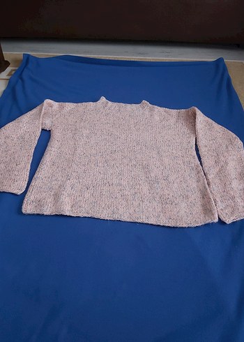 Pembe Örgü Salaş Kadın Kazak - Görsel 2