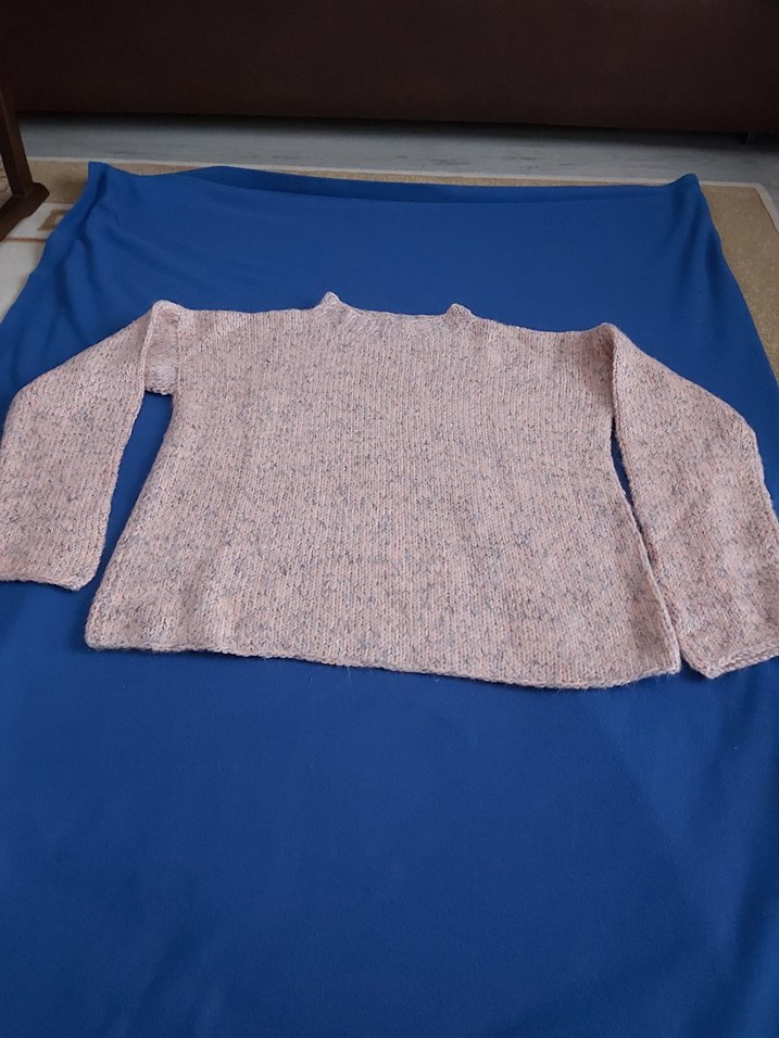 Pembe Örgü Salaş Kadın Kazak - Görsel 2