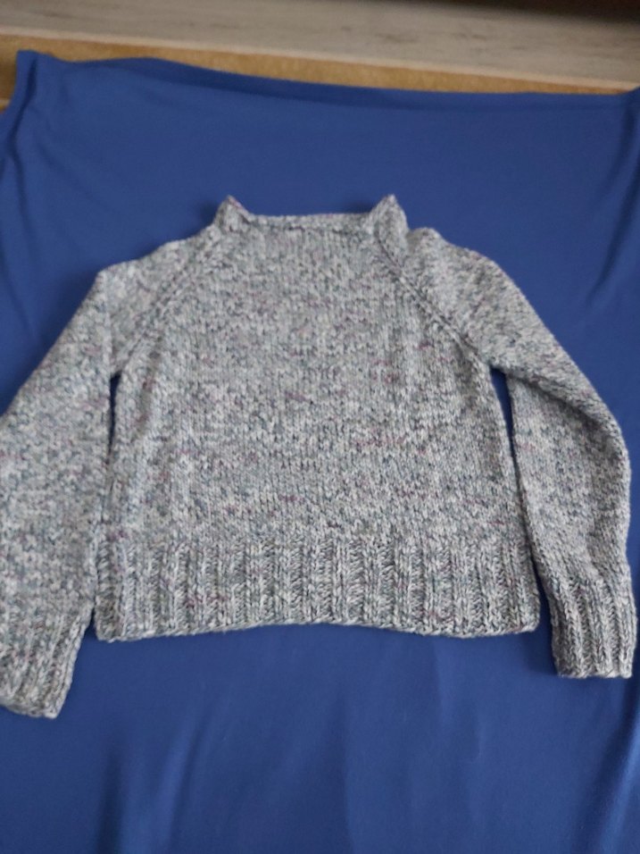 Gri Örgü Kadın Bisiklet Yaka Kazak - Görsel 2