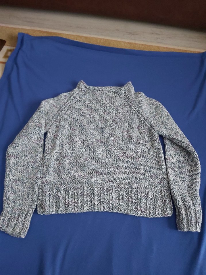 Gri Örgü Kadın Bisiklet Yaka Kazak - Görsel 3