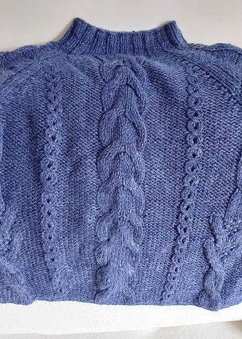 el örgüsü  Lacivert Örgü Kadın Triko - Görsel 3