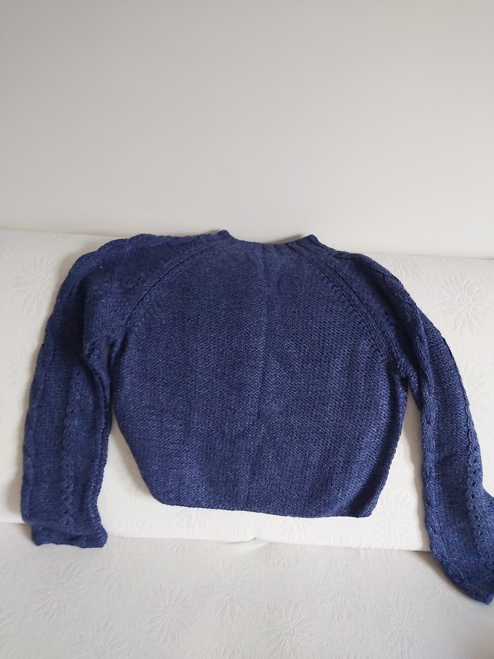 el örgüsü  Lacivert Örgü Kadın Triko - Görsel 4