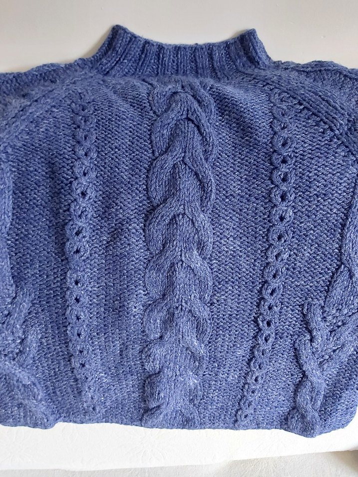 el örgüsü  Lacivert Örgü Kadın Triko - Görsel 3