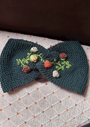 Nakışlı Örgü Bohem Saç Bandı - Görsel 3