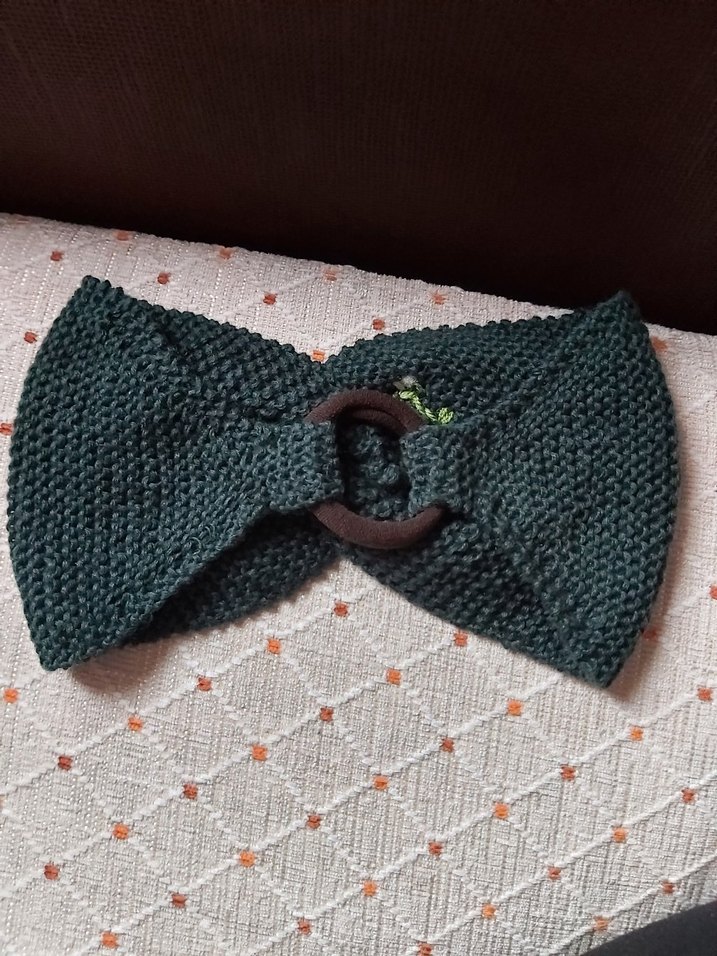 Nakışlı Örgü Bohem Saç Bandı - Görsel 2