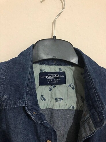 pull and bear hiç giyilmemiş unisex kot gömlek