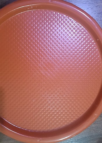 Renkli Plastik Yuvarlak Tepsiler Seti sunum tepsisi - Görsel 5