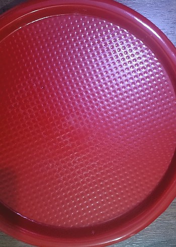 Renkli Plastik Yuvarlak Tepsiler Seti sunum tepsisi - Görsel 4