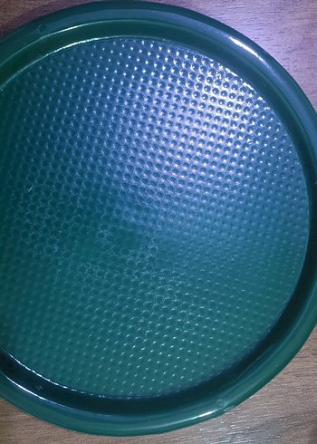 Renkli Plastik Yuvarlak Tepsiler Seti sunum tepsisi - Görsel 6