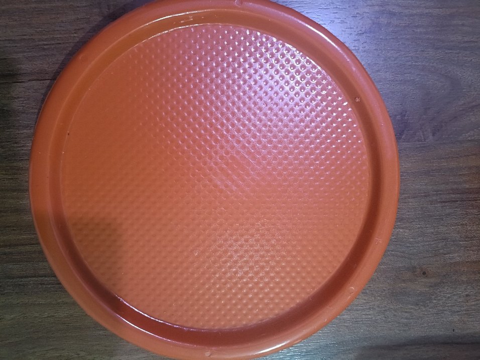 Renkli Plastik Yuvarlak Tepsiler Seti sunum tepsisi - Görsel 5