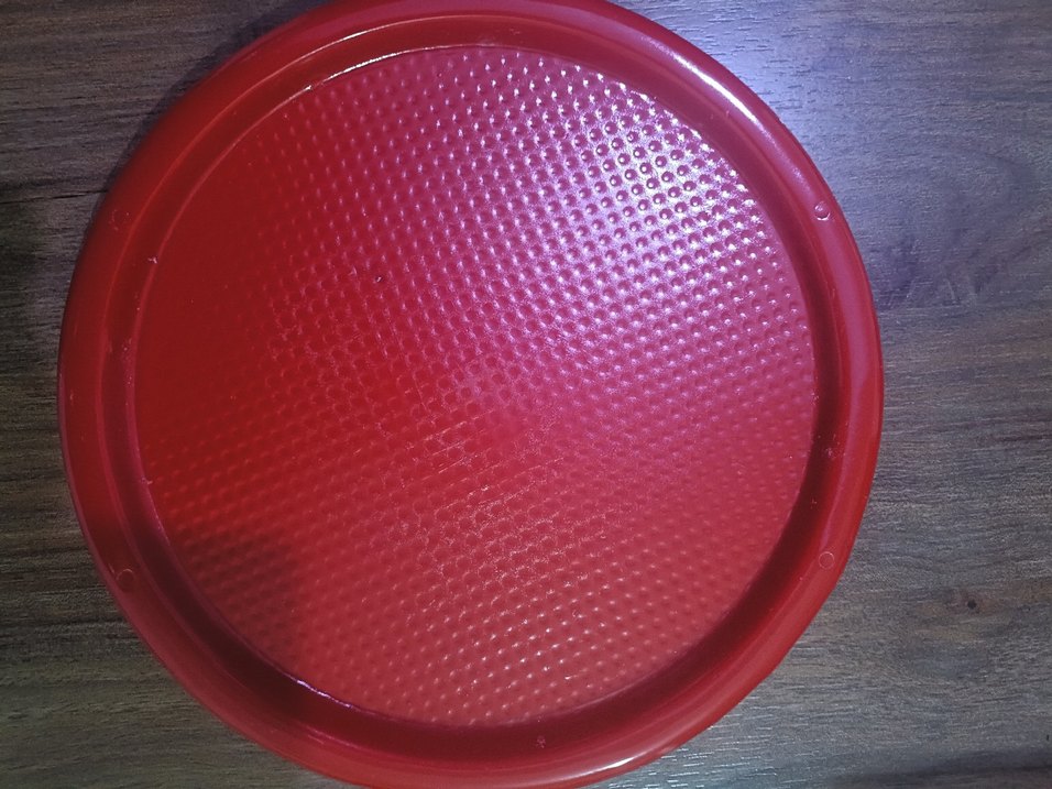 Renkli Plastik Yuvarlak Tepsiler Seti sunum tepsisi - Görsel 4