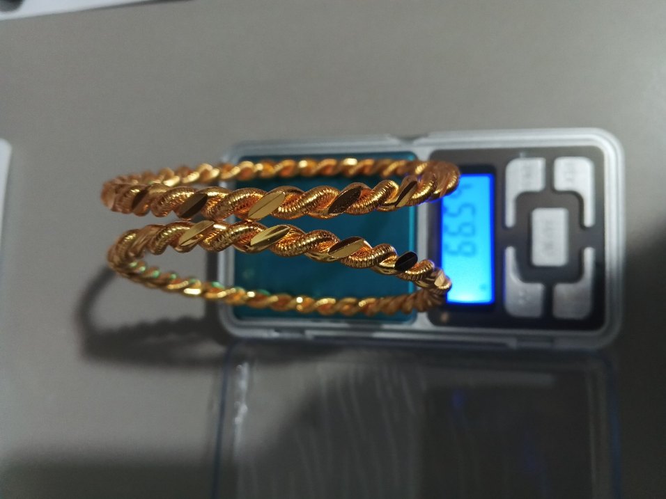 Altın Renkli Elastik Yılan Desenli Bileklik - Görsel 2