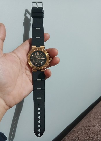 Erkek Klasik Stil Bvlgari Altın Saat - Görsel 4