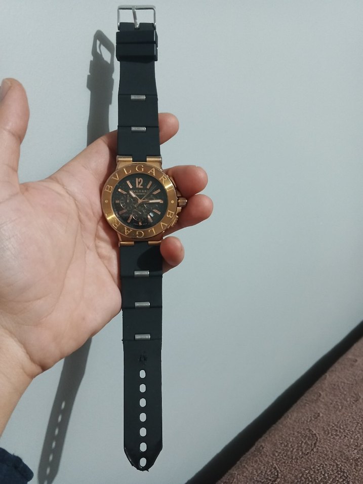 Erkek Klasik Stil Bvlgari Altın Saat - Görsel 4