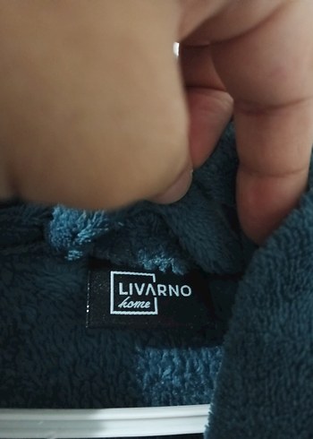 Uzun Kollu Mavi Midi sabahlık - Görsel 2