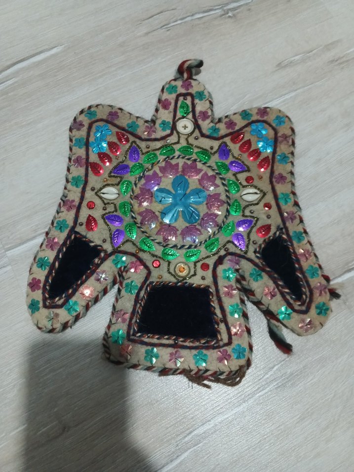 keçe üzeri el islemesi antika muhteşem şark köşesi duvar süsleri - Görsel 5