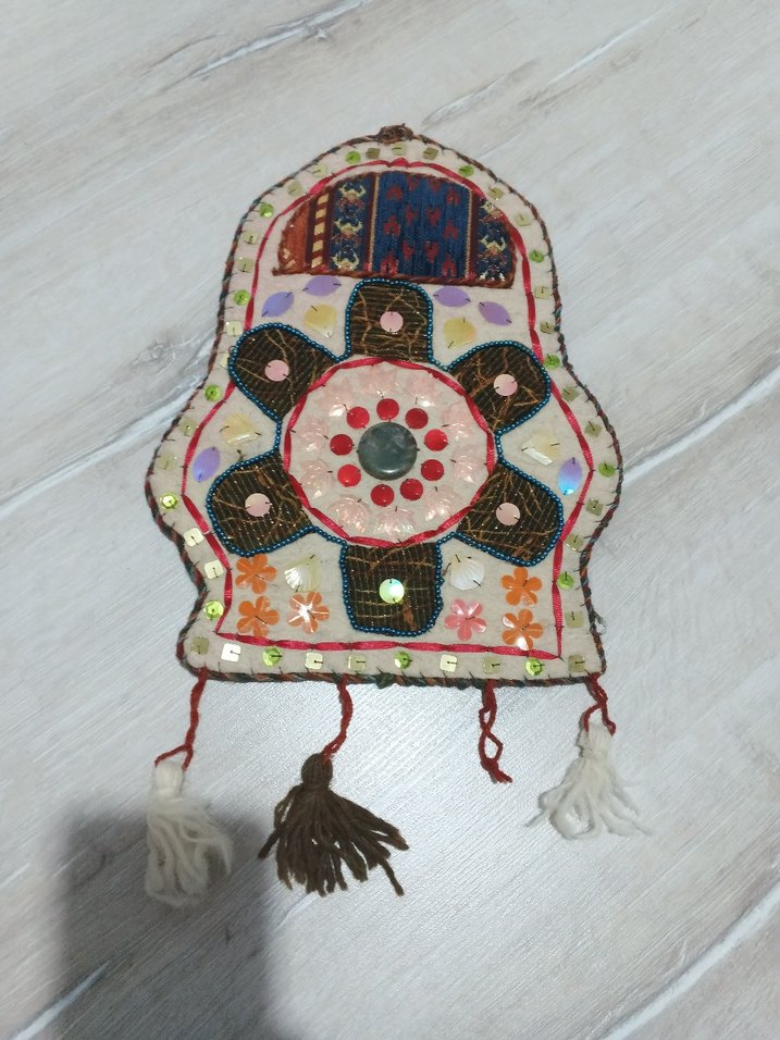 keçe üzeri el islemesi antika muhteşem şark köşesi duvar süsleri - Görsel 4