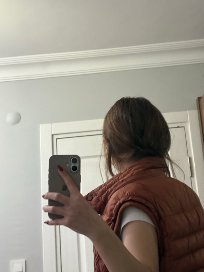 Düğmeli Kadın Bej Şişme Yelek - Görsel 3