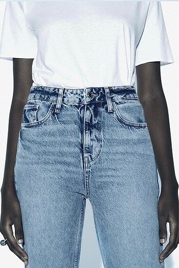 38 Beden mavi Renk Zara straight jean