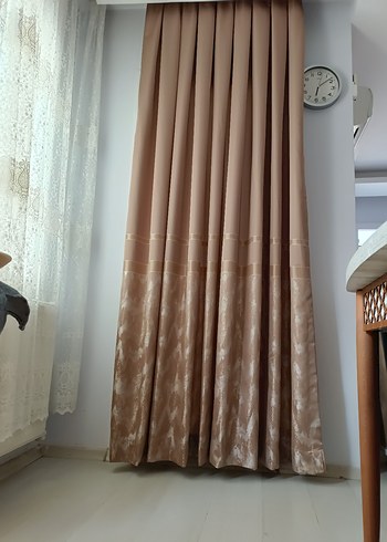 Sütlükahverengi Parlak Tafta Fon Perde