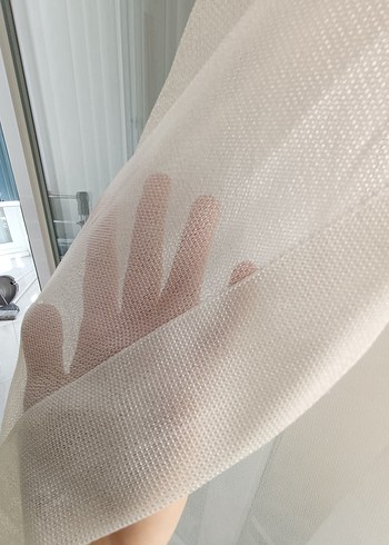  Beden beyaz Renk Krem rengi Modern Tül Perde