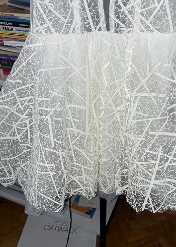 38 Beden beyaz Renk V Yaka Strappy Midi Bohem Mini abiye