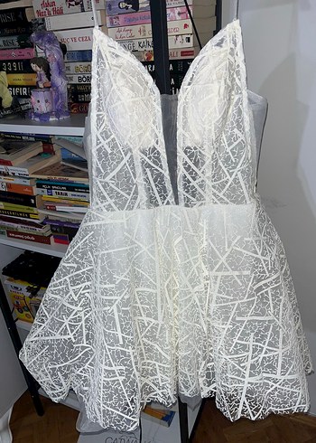 V Yaka Strappy Midi Bohem Mini abiye