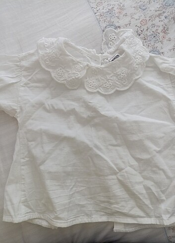 LC Waikiki Lcw 3/4yas dantel yaka kız çocuk gomlek