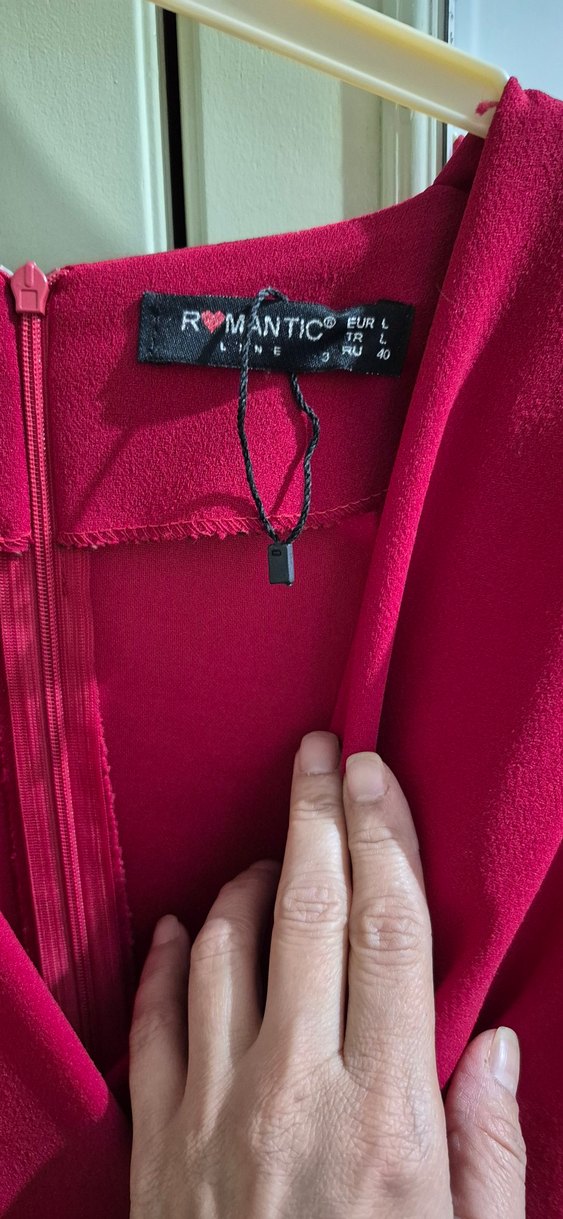 Pembe Drapeli Uzun Abiye Elbise - Görsel 4