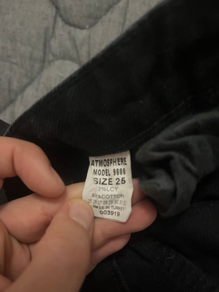 Siyah Kadın Hamile Keten Pantolon Velcro Detaylı - Görsel 3