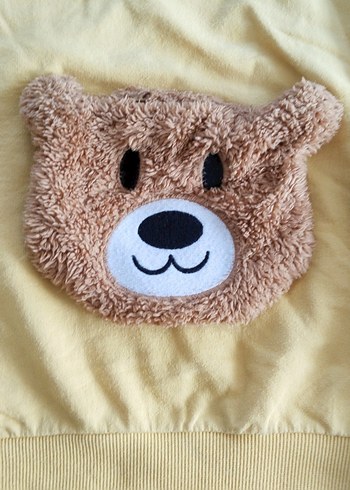 Erkek Çocuk Sarı Ayıcık Detaylı Sweatshirt - Görsel 2