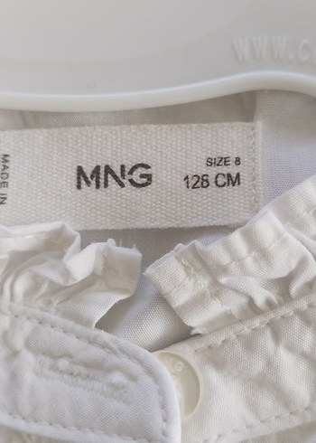 Beyaz Nakışlı Kız Gömlek - Görsel 3