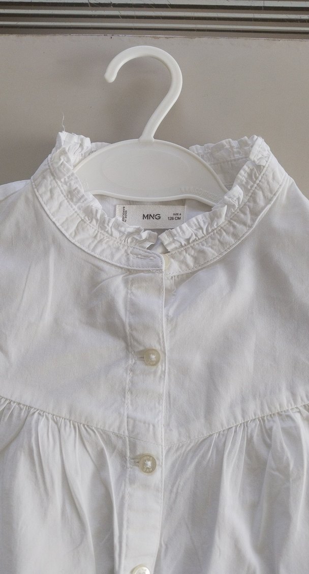 Beyaz Nakışlı Kız Gömlek - Görsel 2