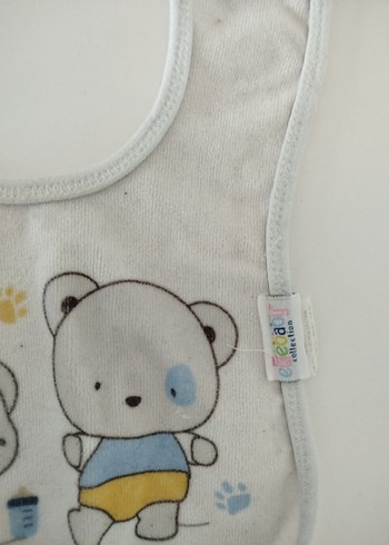 Beyaz Renkli Baskılı Bebek Önlüğü - Görsel 4