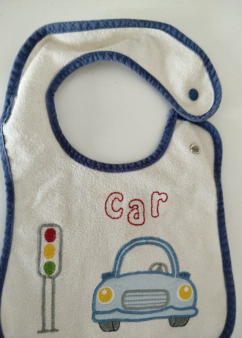 Beyaz Renkli Baskılı Bebek Önlüğü - Görsel 3