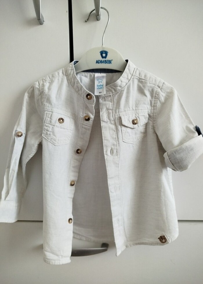 12/18 ay keten gömlek  - Görsel 3