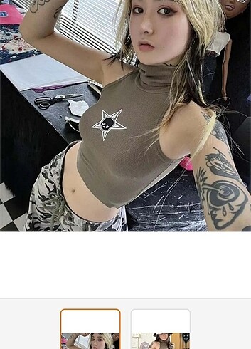Y2K grunge crop