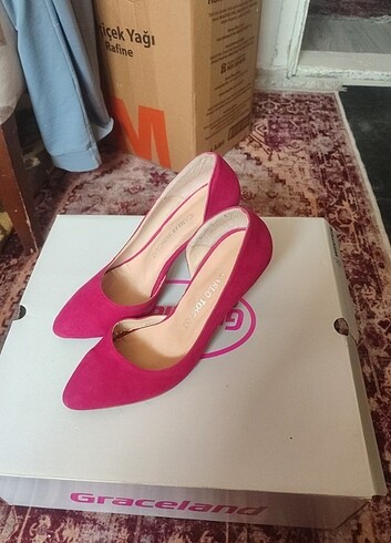 37 Beden pembe Renk Stiletto ayakkabı